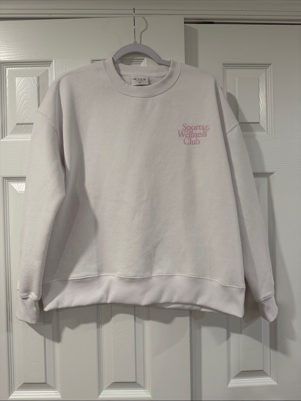 Wilo The Label Australia white 'Sports & Wellness Club' Crewneck Sweatshirt
